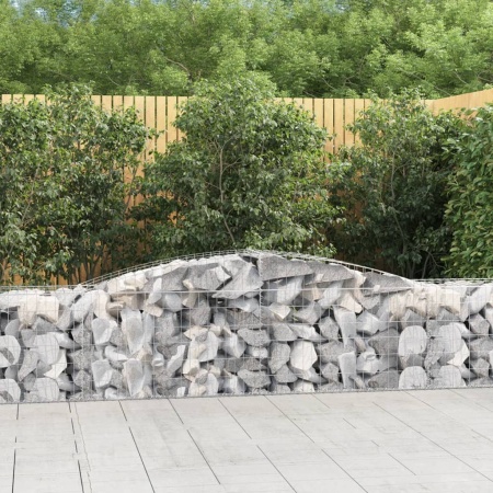 Coșuri gabion arcuite 7 buc, 400x50x60/80 cm, fier galvanizat