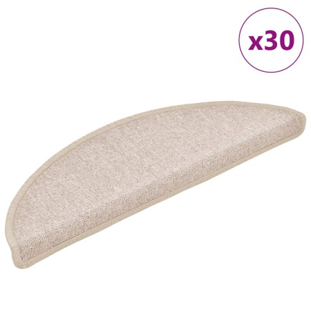 Covorașe scară 30 buc Taupe 56x17x3 cm