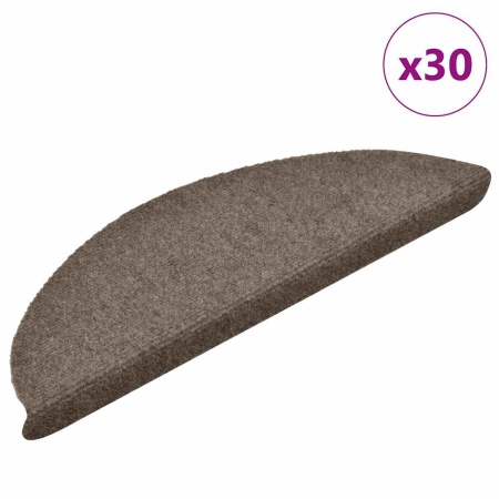 Covorașe scară autoadezive 30 buc crem 56x17x3 cm