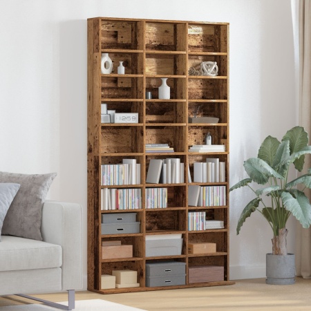 Dulap CD-uri, lemn vechi, 101x23x177,5 cm, lemn prelucrat