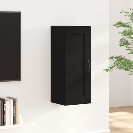 Dulap de perete, negru, 35x34x90 cm, lemn prelucrat - Img 1