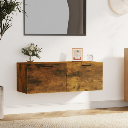 Dulap de perete, stejar fumuriu, 100x36,5x35 cm, lemn prelucrat
