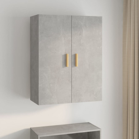 Dulap de perete suspendat, gri beton, 69,5x34x90 cm