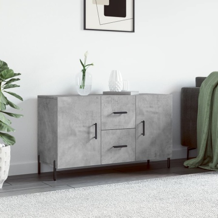 Dulap, gri beton, 100x36x60 cm, lemn compozit