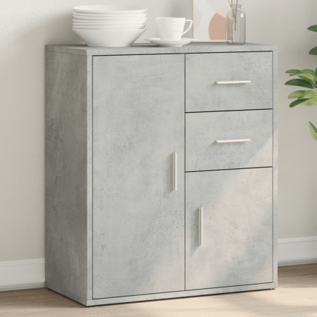 Dulap, gri beton, 60x31x70 cm, lemn prelucrat