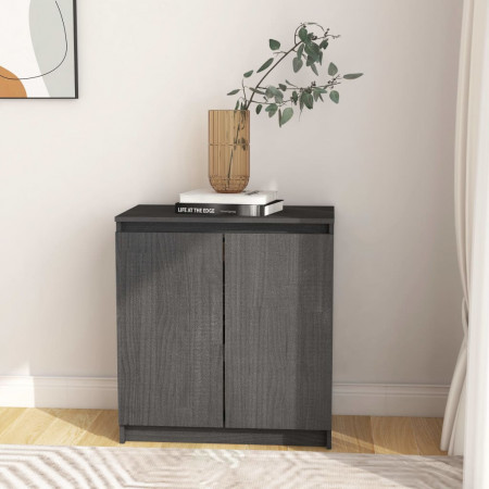 Dulap lateral, gri, 60x36x65 cm, lemn masiv de pin