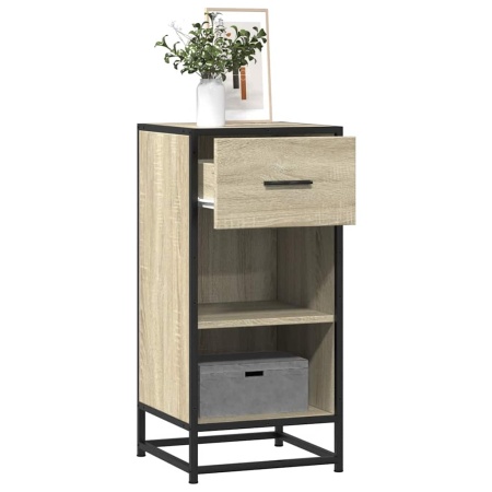 Dulap, stejar sonoma, 35,5x35x76 cm, lemn prelucrat și metal