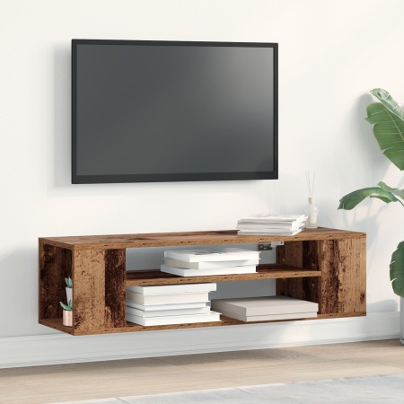 Dulap TV de perete, lemn vechi, 100x30x26,5 cm, lemn prelucrat