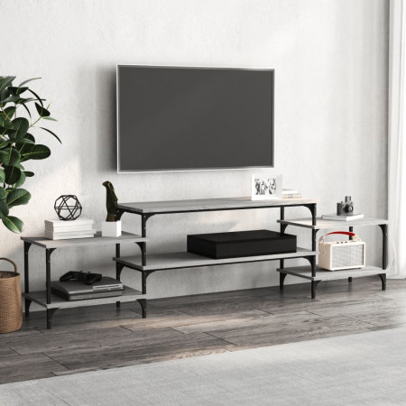 Dulap TV, gri sonoma, 197x35x52 cm, lemn prelucrat