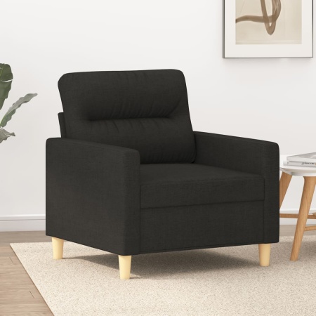 Fotoliu canapea, negru, 60 cm, material textil