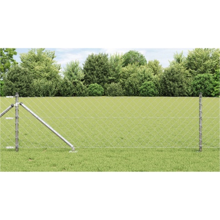 Gard de plasă Set de 2 Oțel galvanizat 25 x 0.8 m Rezistent