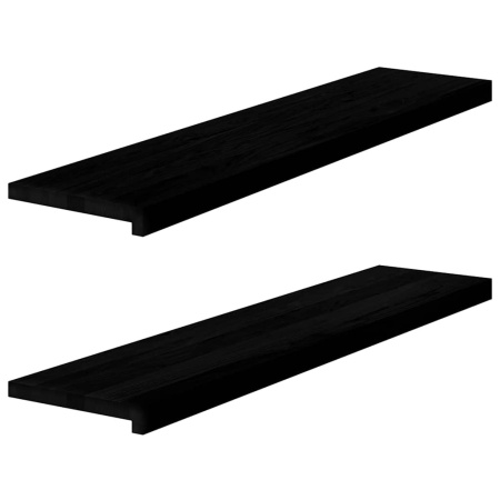 Glafuri 2 buc maro închis 110x30x2 cm lemn masiv de stejar