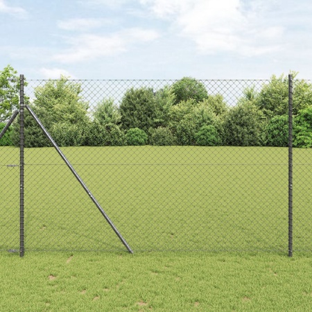 Îngrădire din Oțel Gri Geometric 1.6x10 m