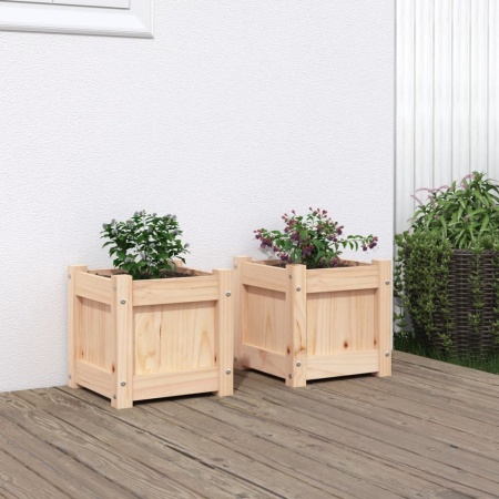 Jardiniere de grădină, 2 buc., lemn masiv de pin