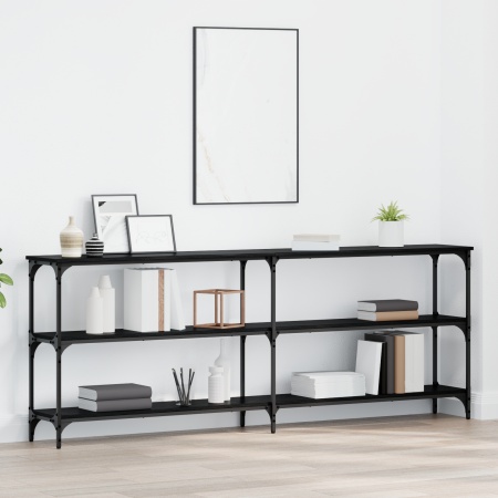 Masă console Stejar Negru 200x29x75 cm Lemn prelucrat