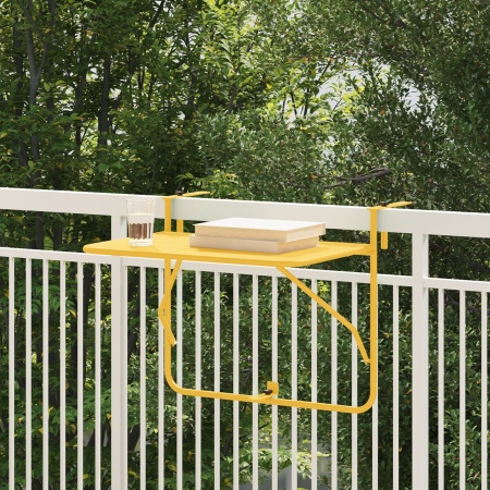 Masă de balcon suspendată , pliabilă, muștar 60x40 cm, oțel