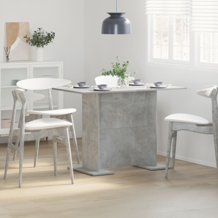 Masă de dining Gri Beton 110x60x75 cm Lemn ingineresc