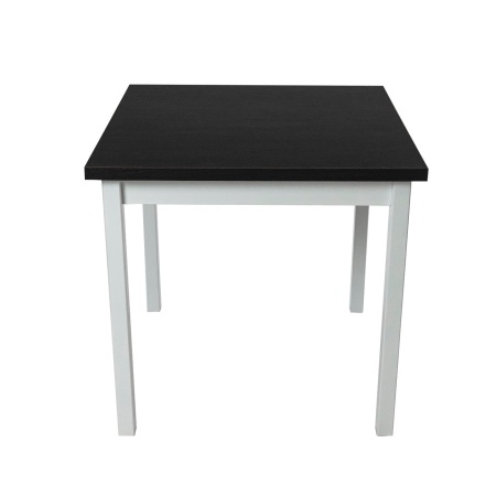 Masa living Max9 bw, alb/wenge, fixa 80x80x78 cm, lemn masiv de fag/pal