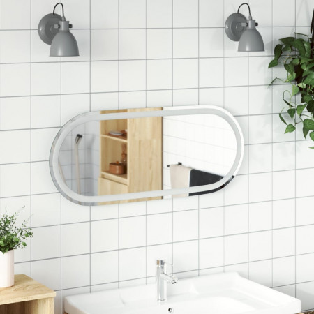 Oglindă de baie cu LED, 80x35 cm, ovală