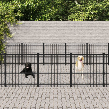 Padoc pentru câini de exterior, 30,11 m², oțel