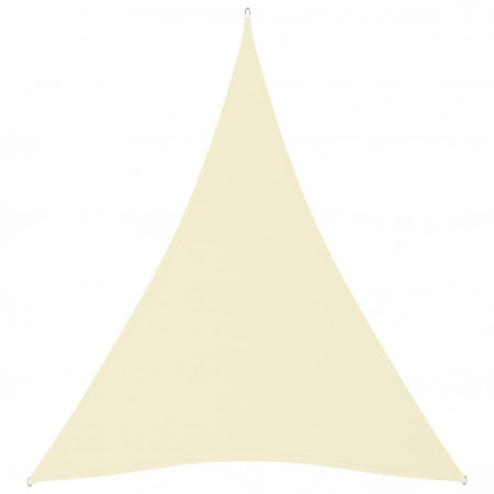 Pânză parasolar, crem, 3x4x4 m, țesătură oxford, triunghiular