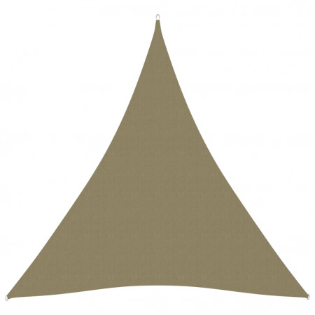 Parasolar, bej, 5x6x6 m, țesătură oxford, triunghiular