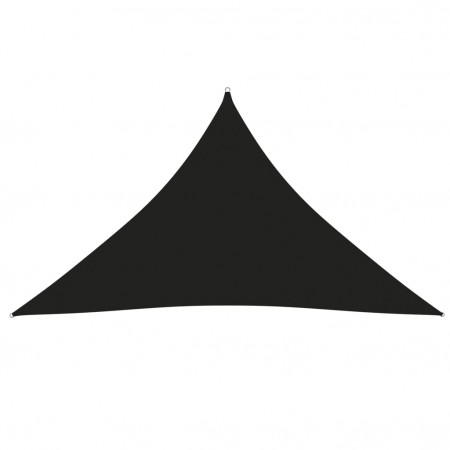 Parasolar, negru, 3,5x3,5x4,9 m, țesătură oxford, triunghiular - Img 1