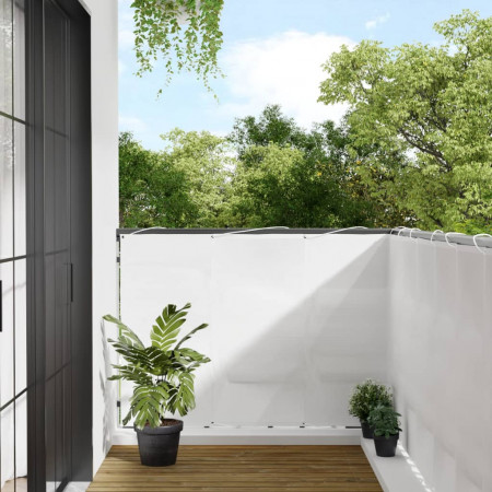 Paravan de balcon, alb, 120x800 cm, 100% poliester oxford
