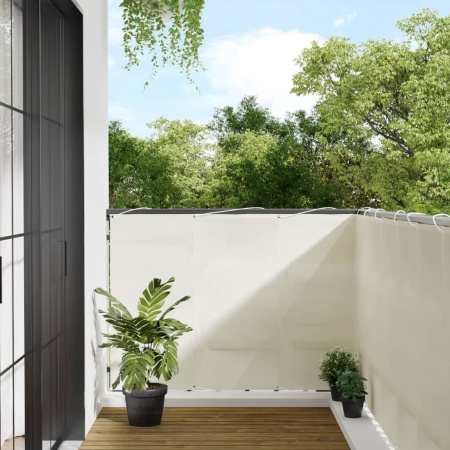 Paravan de balcon, crem, 120x800 cm, 100% poliester oxford