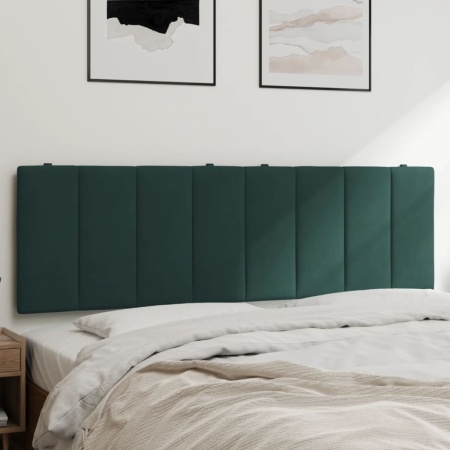 Pernă tăblie de pat, verde, 160 cm, catifea