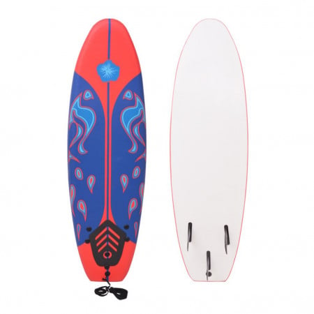 Placă de surf, albastru și roșu, 170 cm