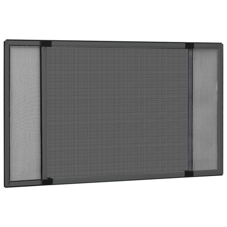 Plasă insecte extensibilă ferestre, antracit, (100-193)x75 cm