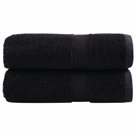 Prosoape oaspeți premium SOLUND 2 buc. negru 30x50 cm 600 gsm