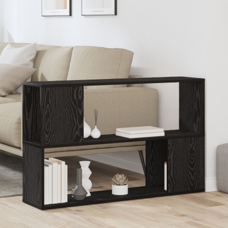 Raft de carte , Negru, Stejar, 100x24x63 cm, din lemn prelucrat