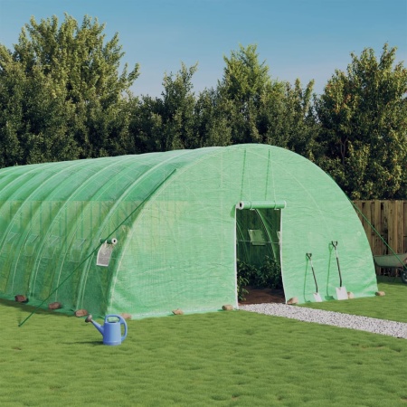 Seră cu cadru din oțel, verde, 48 m², 8x6x2,85 m