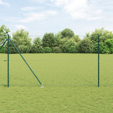 Set de împrejmuire Set de 2 Verde Metal 25 x 1,5 m Durabil
