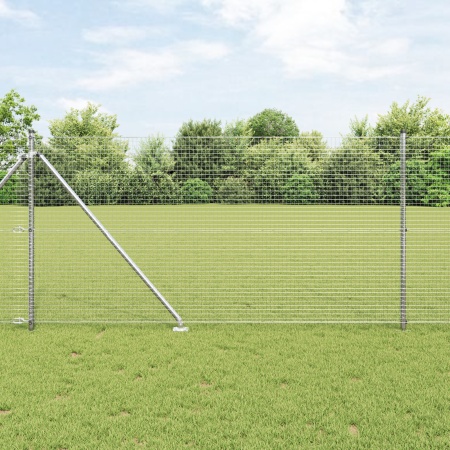 Set de Stâlpi Set de 2 Oțel Galvanizat 25 x 1 m Rezistent
