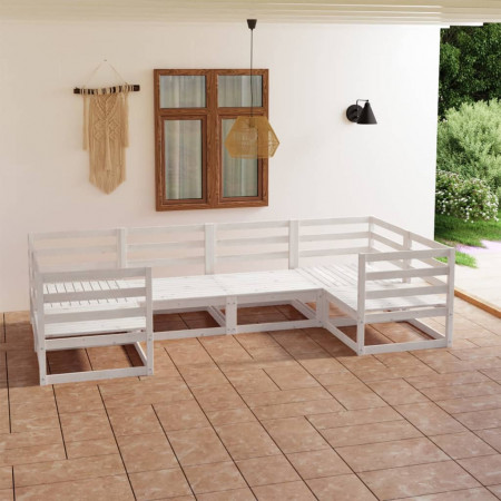Set mobilier de grădină, 6 piese, lemn masiv de pin