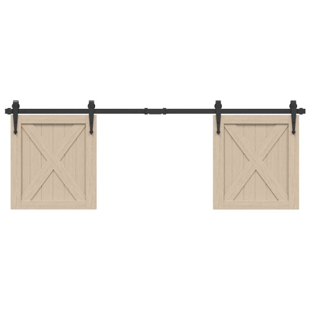 Set uși glisante pentru dulap 152 cm oțel carbon