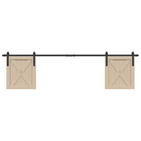 Set uși glisante pentru dulap 200 cm oțel carbon