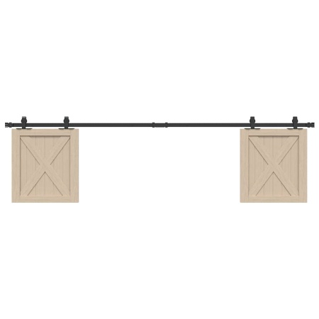 Set uși glisante pentru dulap 200 cm oțel carbon