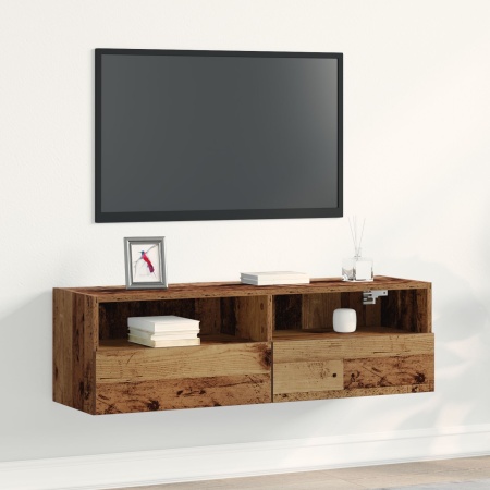 Sistem de Mobilier pentru TV din Lemn Vechi 100x30x30 cm din Lemn Prelucrat