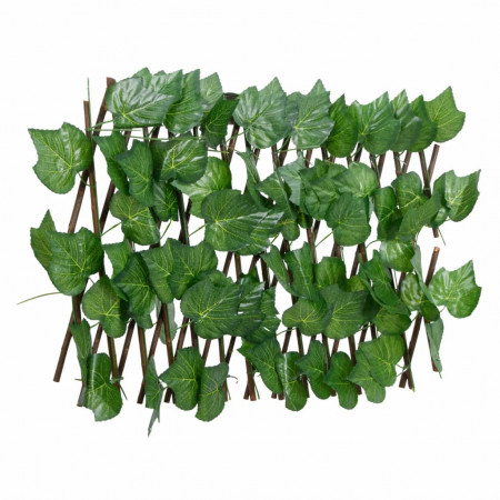 Spalier frunze struguri artificiale extensibil, verde 180x30 cm - Img 1