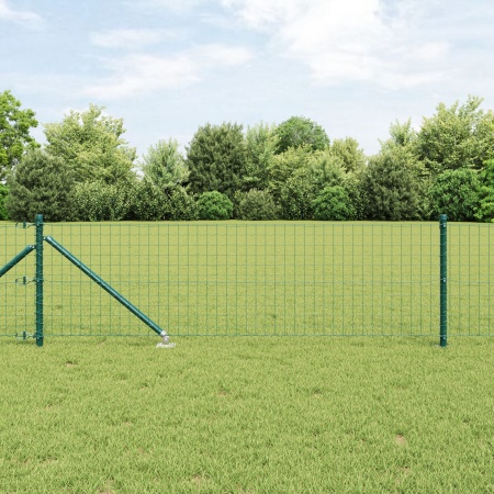 Stâlpi de gard cu vârf 52 buc Ø32 mm 120 cm Oțel galvanizat