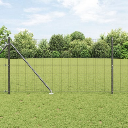 Stâlpi de gard cu vârf 52 pcs Ø32 mm 140 cm Oțel galvanizat
