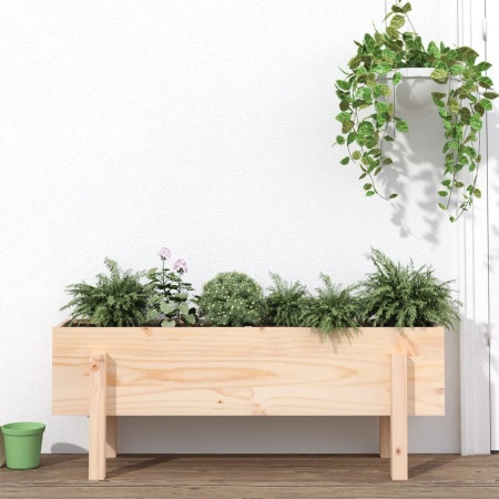 Strat înălțat de grădină, 101x30x38 cm, lemn masiv de pin