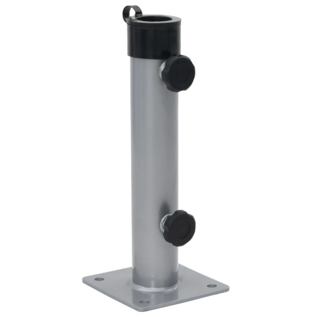 Suport de umbrelă pentru stâlp de Ø38/48 mm, argintiu, oțel