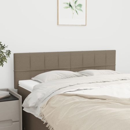 Tăblii de pat, 2 buc., gri taupe, 72x5x78/88 cm, textil