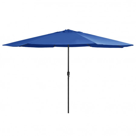 Umbrelă de soare de exterior, stâlp metalic, azuriu, 400 cm - Img 1