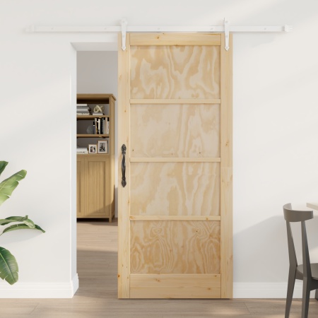 Ușa glisantă cu set de accesorii 86x198.5 cm din lemn masiv de pin, Ușa de interior ORKDAL 86x198.5x4 cm din lemn masiv de pin
